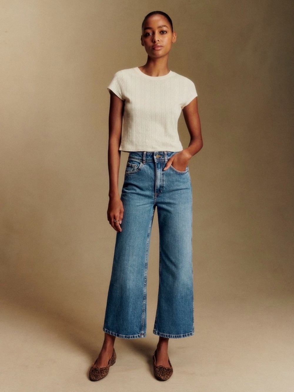 Sézane LE CROP Jeans in 'Denim Blue'